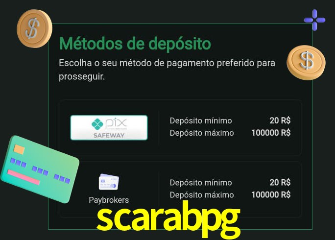 O cassino scarabpg oferece uma grande variedade de métodos de pagamento